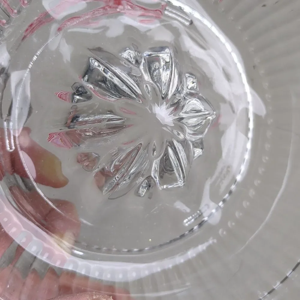 Vintage Glass Citrus Juicer Bowl